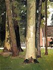 Gustave Caillebotte Famous Paintings - Yerres, Through the Grove, the Ornamental Farm